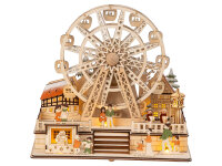 Mel-O-Design 6949 Holzdeko mit Karusell mit LED Licht +...