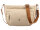 Prato S048-C Umhängetasche Crossbody Bag mit Reißverschluss & Innenfächern light beige