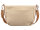 Prato S048-C Umhängetasche Crossbody Bag mit Reißverschluss & Innenfächern light beige