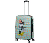 American Tourister Wavebreaker Disney Spinner 67 cm mit TSA-Zahlenschloss Minnie Pastel Dots