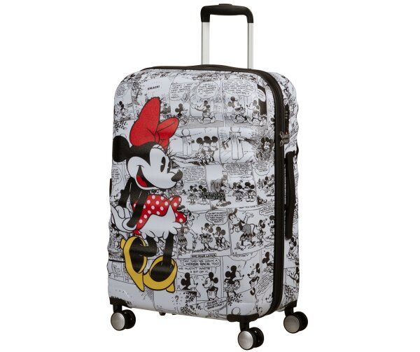 American Tourister Wavebreaker Disney Spinner 67 cm mit TSA-Zahlenschloss Minnie Comics White