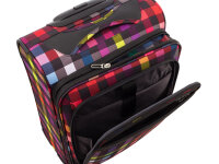 Franky Koffer Gr. S Reisegepäck T27-F Spinner 55er mit Dehnfalte multicolor/black