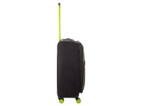 Franky Koffer Gr. M Reisegepäck T27-F Spinner 65er mit Dehnfalte black/neongreen