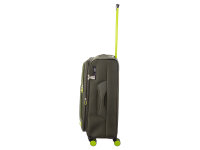 Franky Koffer Gr. M Reisegepäck T27-F Spinner 65er mit Dehnfalte olive/neongreen