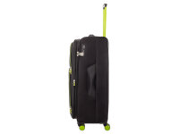 Franky Koffer Gr. L Reisegepäck T27-F Spinner 75er mit Dehnfalte black/neongreen