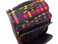 Franky Koffer Gr. L Reisegepäck T27-F Spinner 75er mit Dehnfalte multicolor/black