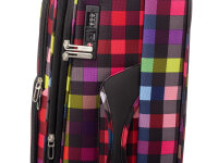 Franky Koffer Gr. L Reisegepäck T27-F Spinner 75er mit Dehnfalte multicolor/black