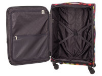 Franky Koffer Gr. L Reisegepäck T27-F Spinner 75er mit Dehnfalte multicolor/black