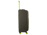 Franky Koffer Gr. L Reisegepäck T27-F Spinner 75er mit Dehnfalte olive/neongreen