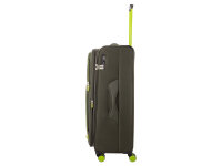 Franky Koffer Gr. L Reisegepäck T27-F Spinner 75er mit Dehnfalte olive/neongreen