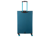 Franky Koffer Gr. L Reisegepäck T27-F Spinner 75er mit Dehnfalte teal/turquise