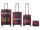 Franky 4er Koffer SET Gr. L/M/S Beutycase Reisegepäck T27-F Spinner mit Dehnfalte multicolor/black