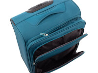 Franky 4er Koffer SET Gr. L/M/S Beutycase Reisegepäck T27-F Spinner mit Dehnfalte teal/turquise