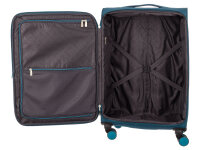 Franky 4er Koffer SET Gr. L/M/S Beutycase Reisegepäck T27-F Spinner mit Dehnfalte teal/turquise