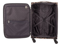 Franky 3er Koffer SET Gr. L/M/S Reisegepäck T27-F Spinner mit Dehnfalte leo