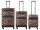Franky 3er Koffer SET Gr. L/M/S Reisegepäck T27-F Spinner mit Dehnfalte leo