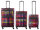 Franky 3er Koffer SET Gr. L/M/S Reisegepäck T27-F Spinner mit Dehnfalte multicolor/black