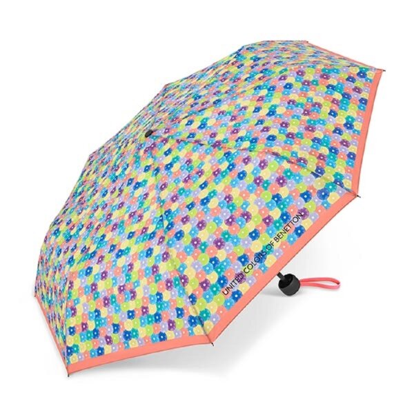 Happy Rain Benetton Super Mini Manuell Taschenschirm blooming dots peach