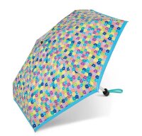 Happy Rain Benetton Ultra Mini Flat Manuell Taschenschirm...