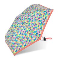 Happy Rain Benetton Ultra Mini Flat Manuell Taschenschirm...