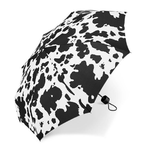 Happy Rain Super Mini Manuell Taschenschirm cow black/white