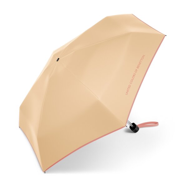 Happy Rain Benetton Ultra Mini Flat Manuell Taschenschirm peach fuzz