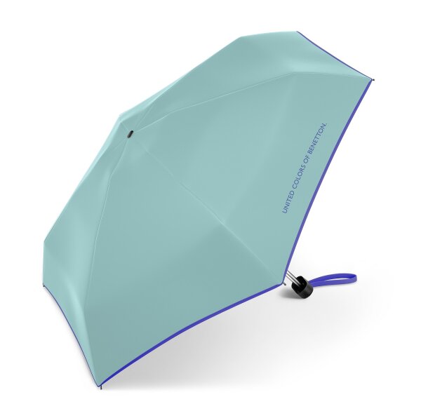 Happy Rain Benetton Ultra Mini Flat Manuell Taschenschirm turquoise