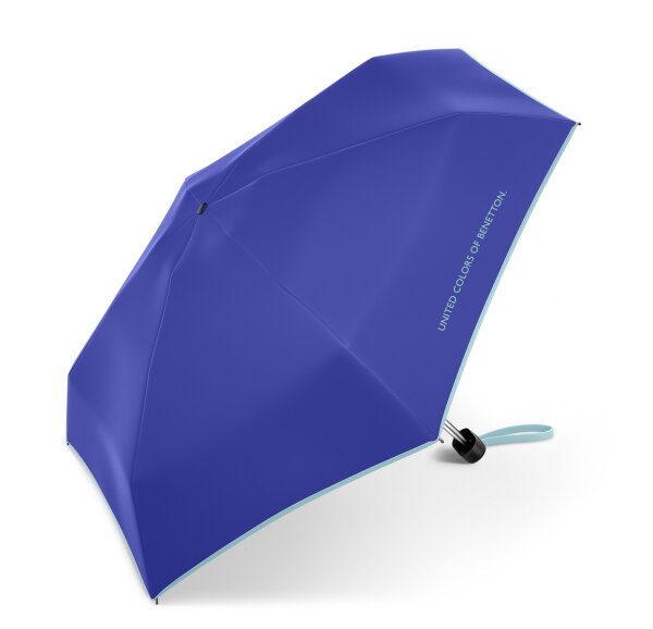 Happy Rain Benetton Ultra Mini Flat Manuell Taschenschirm dazzling blue