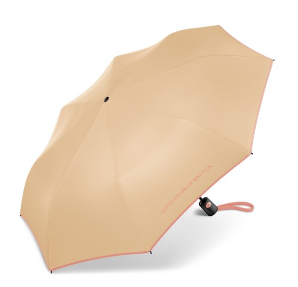 Happy Rain Benetton Mini AC Auf-Automatik Taschenschirm peach fuzz
