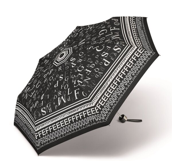 Happy Rain Selection Alu light Regenschirm Manuell Taschenschirm letters