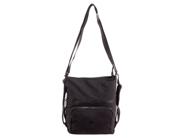 Prato CN22 Nylon 2in1 Umhängetasche und Rucksack Damen black