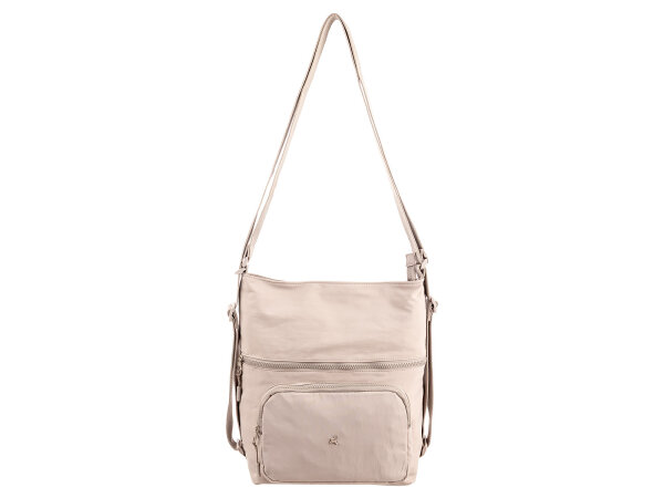 Prato CN22 Nylon 2in1 Umhängetasche und Rucksack Damen grey