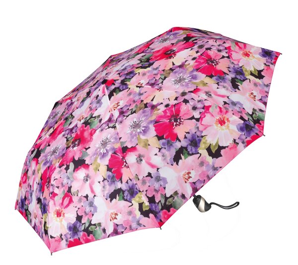 Happy Rain Selection Easymatic Ultra Light Auf-Automatik Taschenschirm Flowers