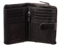 Prato B75-P Leder Damen Geldbörse Hochformat black