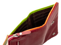 Prato B75-P Leder Damen Geldbörse Hochformat red multicolor
