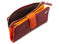 Prato B75-P Leder Damen Geldbörse Hochformat red multicolor