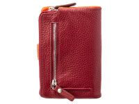 Prato B75-P Leder Damen Geldbörse Hochformat red multicolor