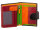 Prato B42-P Leder Damen Geldbörse Hochformat black multicolor