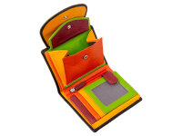 Prato B15-P Leder Damen Geldbörse Hochformat black multicolor