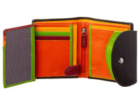 Prato B15-P Leder Damen Geldbörse Hochformat black multicolor
