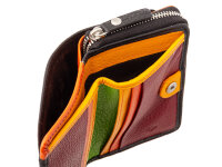 Prato B84-P Leder Damen Geldbörse Querformat black multicolor