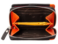 Prato B84-P Leder Damen Geldbörse Querformat black multicolor
