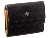 Prato B38-P Leder Damen Geldbörse Wickelbörse Querformat black multicolor
