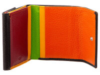 Prato B38-P Leder Damen Geldbörse Wickelbörse Querformat black multicolor