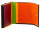 Prato B38-P Leder Damen Geldbörse Wickelbörse Querformat black multicolor