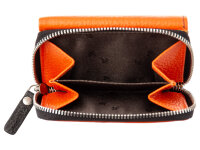 Prato B18-P Leder Damen Geldbörse Hochformat black multicolor