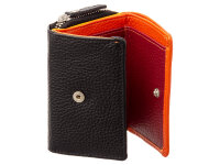 Prato B18-P Leder Damen Geldbörse Hochformat black multicolor