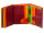 Prato B85-P Leder Damen Geldbörse Hochformat red multicolor