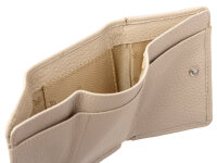 Prato B37-P Leder Damen Geldbörse Wickelbörse Querformat beige