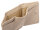 Prato B37-P Leder Damen Geldbörse Wickelbörse Querformat beige